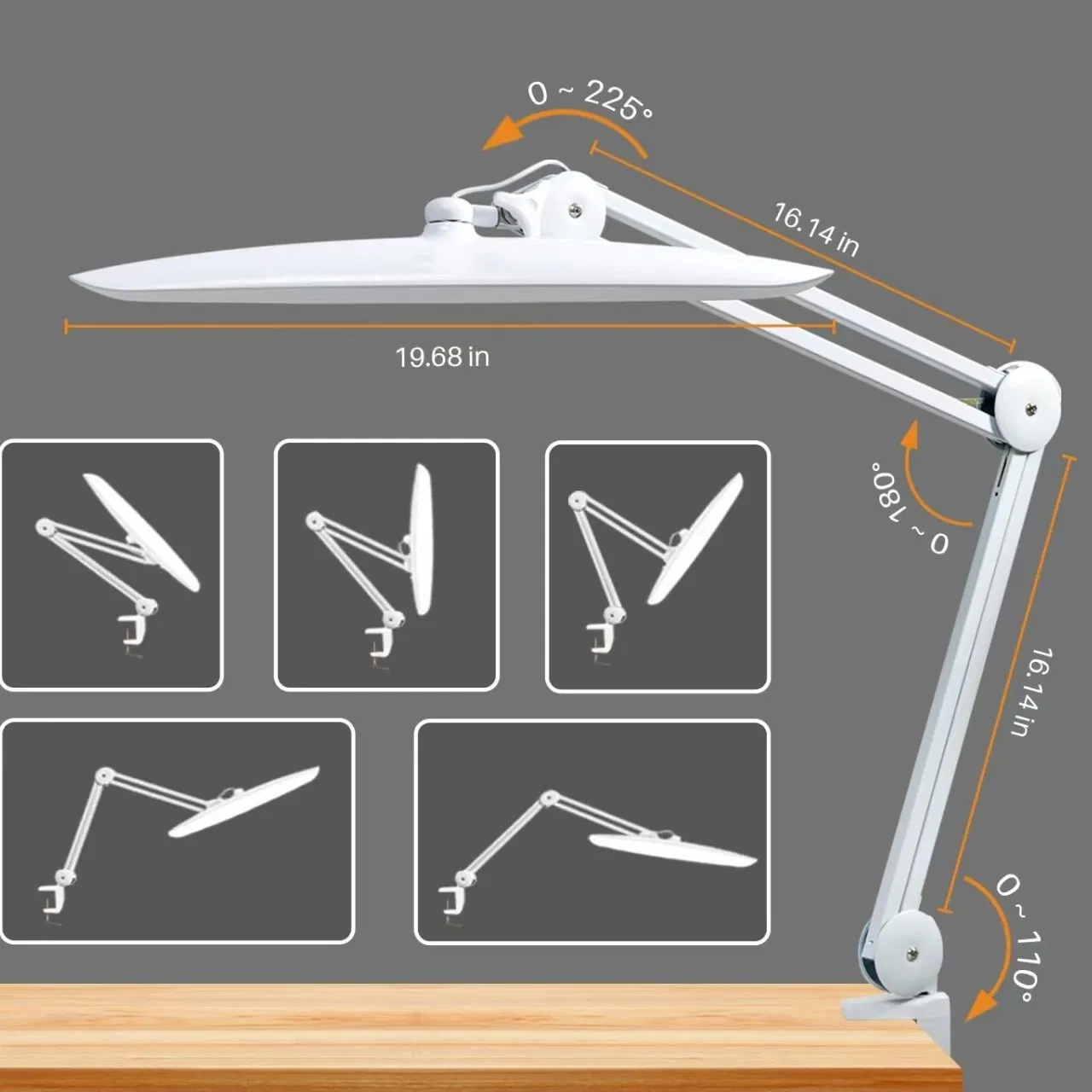 38W 3500lumens LED Beauty Light Nail Table Working Lamp for Eyelash Salon