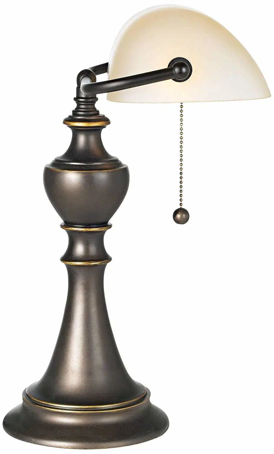 M-1097 Traditional Antique Bronze Piano Banker Table Lamp for Office Table