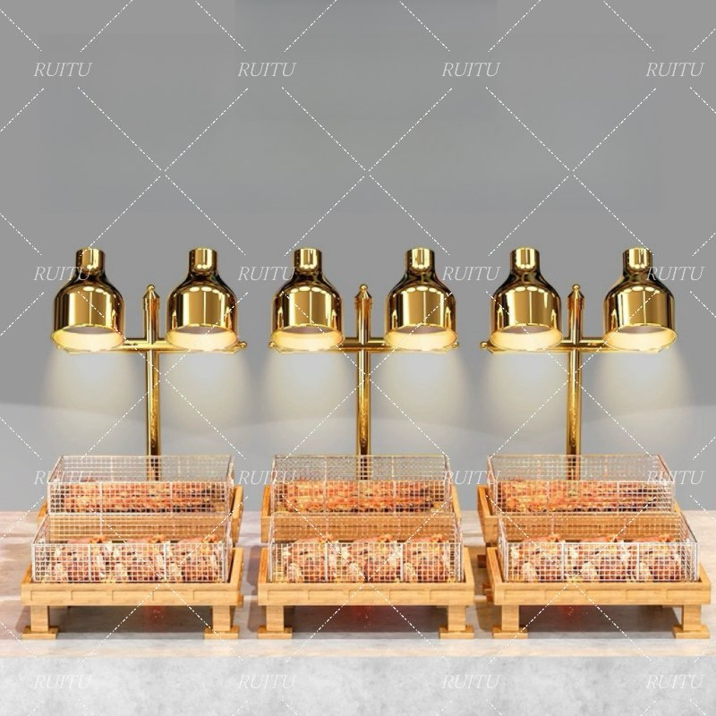 Commercial Household Restaurant Supplies Portable Buffet Infrared Lamps with Basket Electric Head Food Warmer Heat Lamp