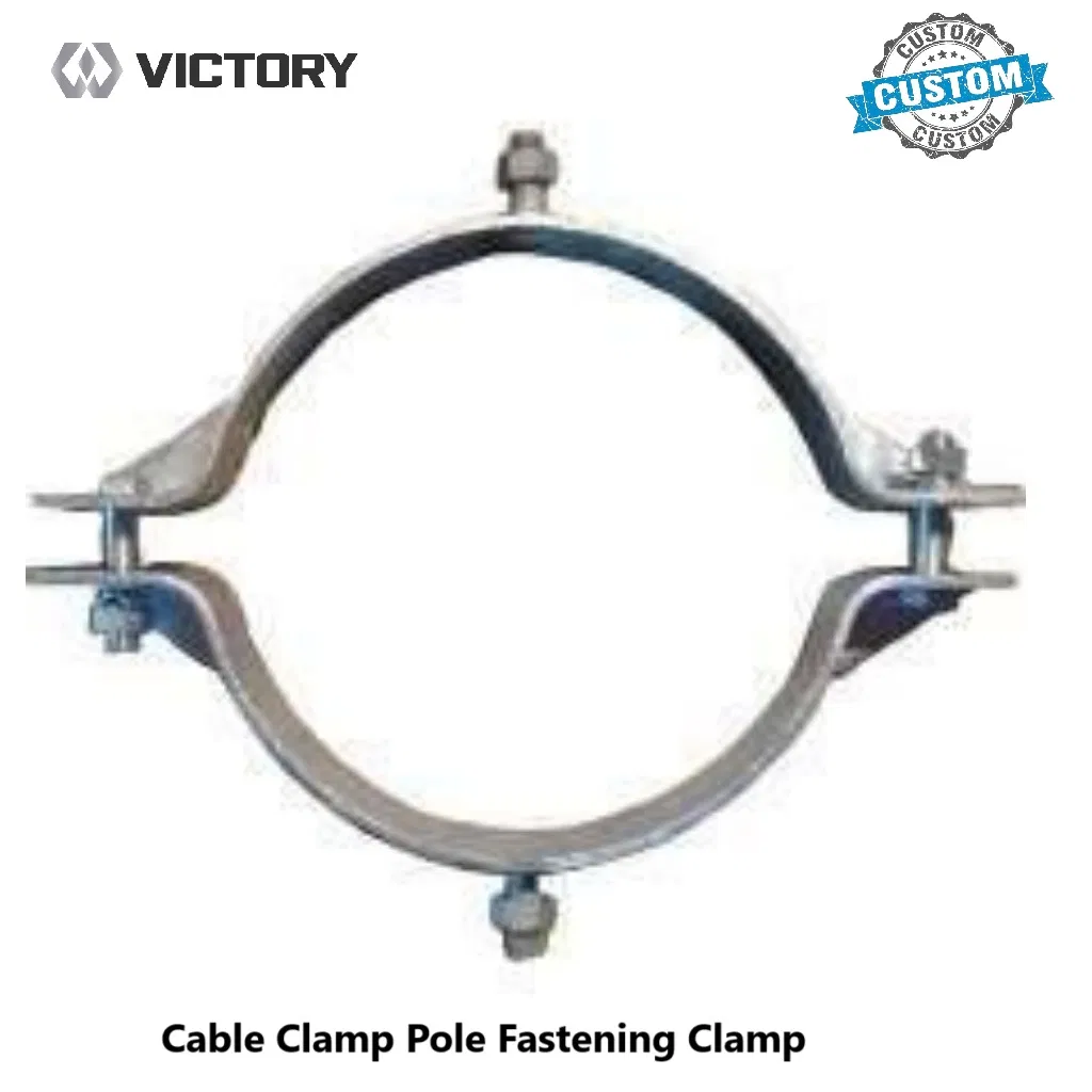 Line Support Metal Steel Galvanized Clamp with Bolts and Nuts