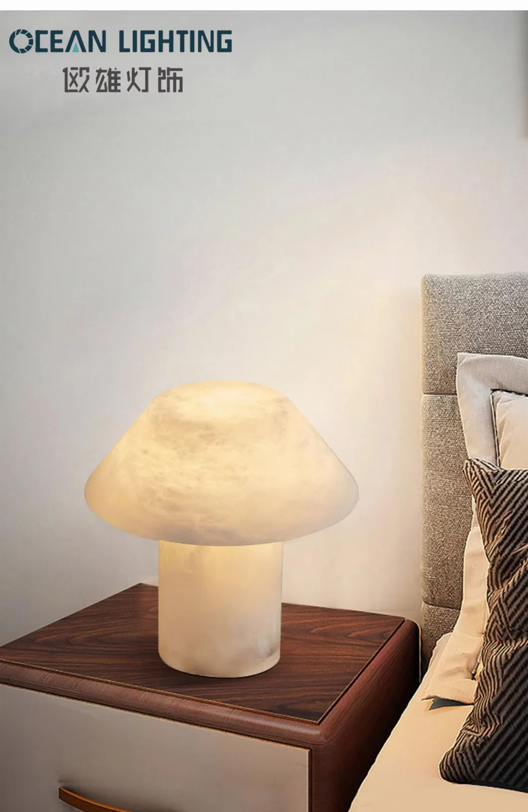 Alabaster Stone Table Lamp Detail 3