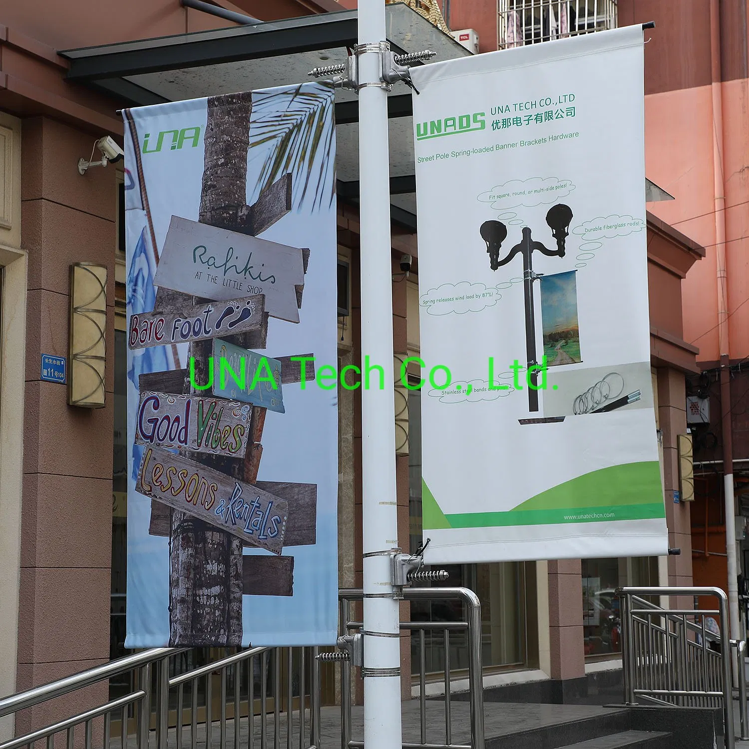 Printing Display Image Media Lamppost Advertising Banner Clamp