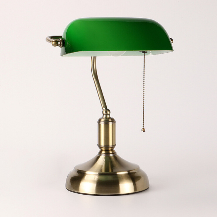 Modern Vintage Banker Lamp Classic Desk Light
