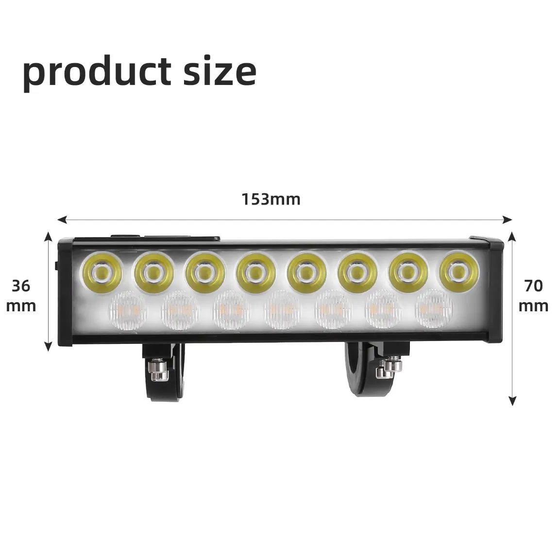 2400 Lumen Bike Lights, USB-C Rechargeable Bicycle Light, Super Bright Bike Lights for Night Riding, IP65 Waterproof Bicycle Headlight, for Commuters Adults and