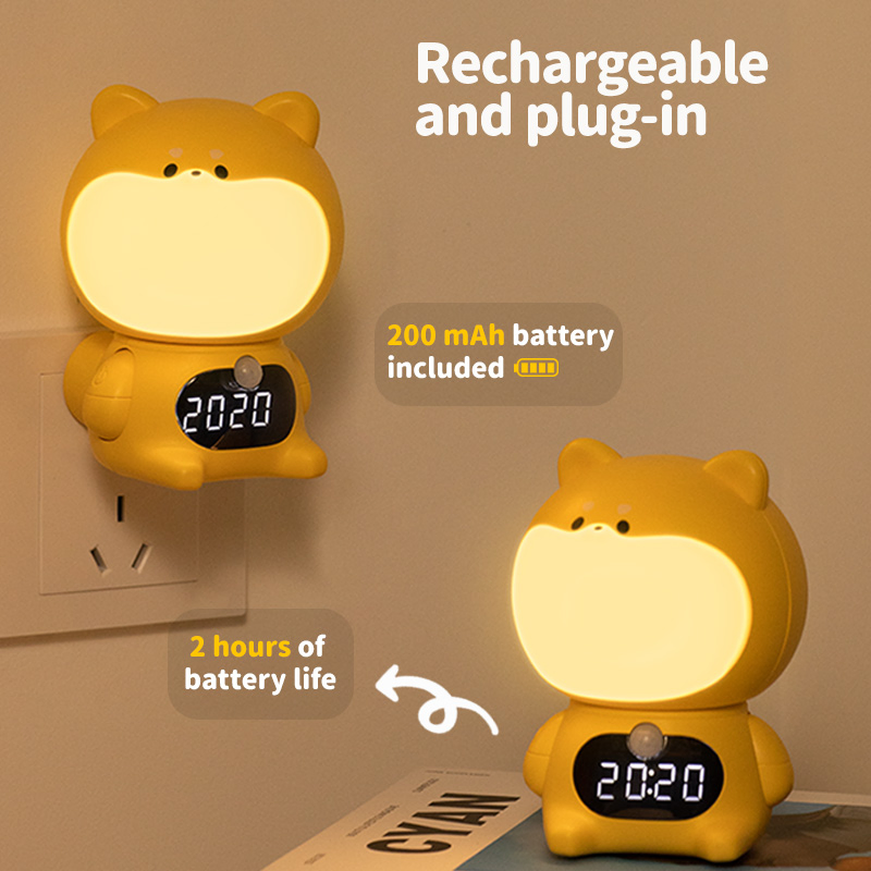 LED Plug in Night Light for Kids, Cute Dimmable Nursery Puppy Lamp with Smart Sensors and Remote Control, Xmas Birthday Gift for Kids Adult, Room Decor