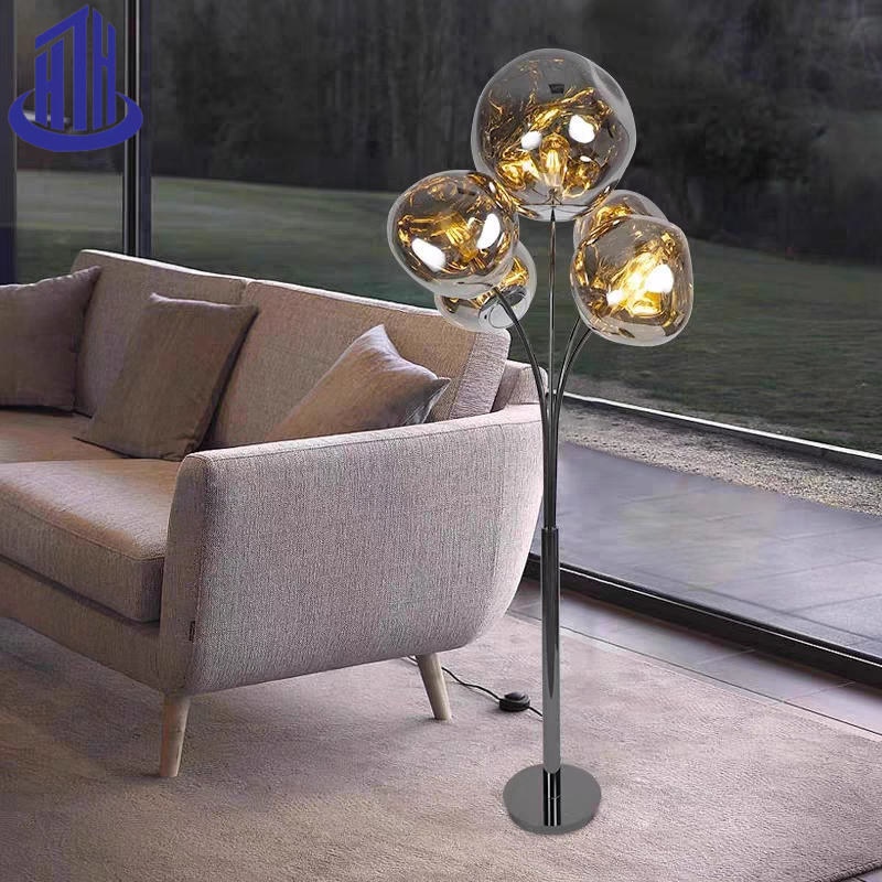 Metal Acrylic PVC Lava Flame Modern Cool Conical Floor Lamp (2052)