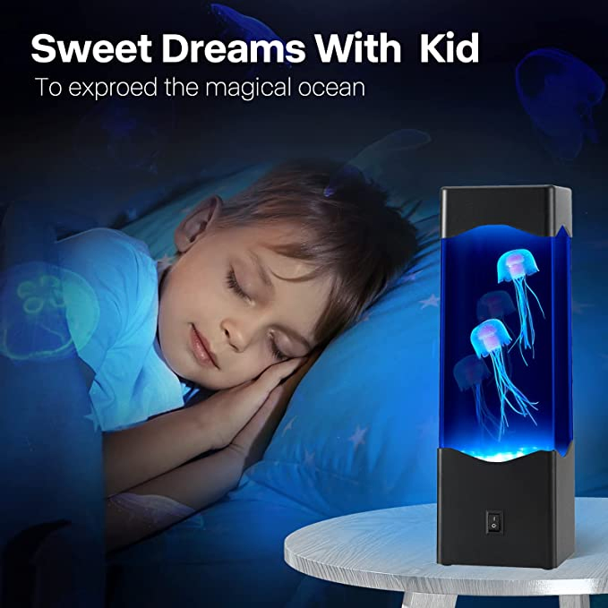 Gifts Table Room Aquarium Lava Night Light LED Jelly Fish Lamp