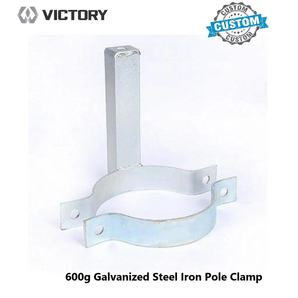 Heavy-Duty Galvanized Steel Pole Mounting Clamp for Stability