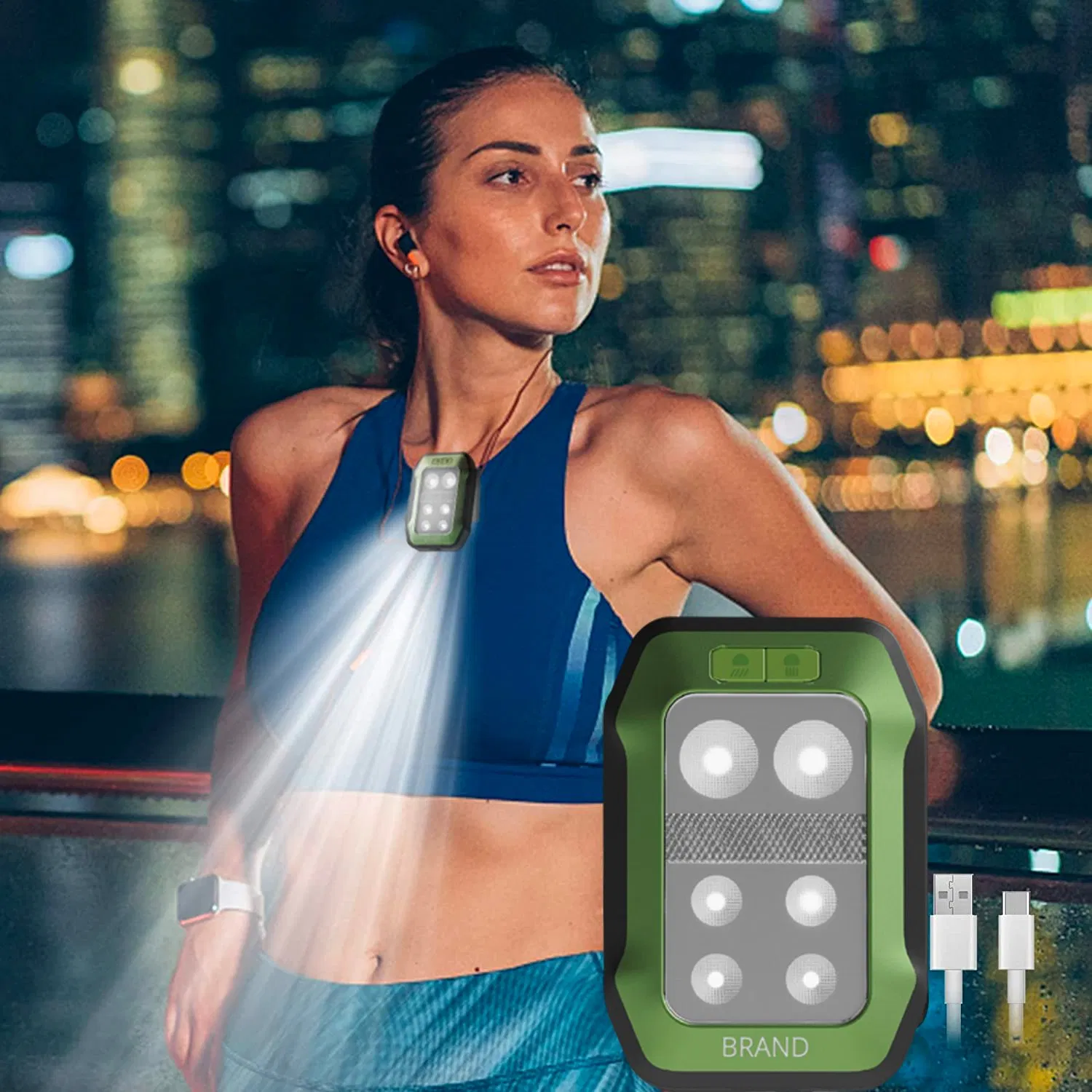 New Designed Original USB-C Rechargeable Night Running Clip Lights for Runners