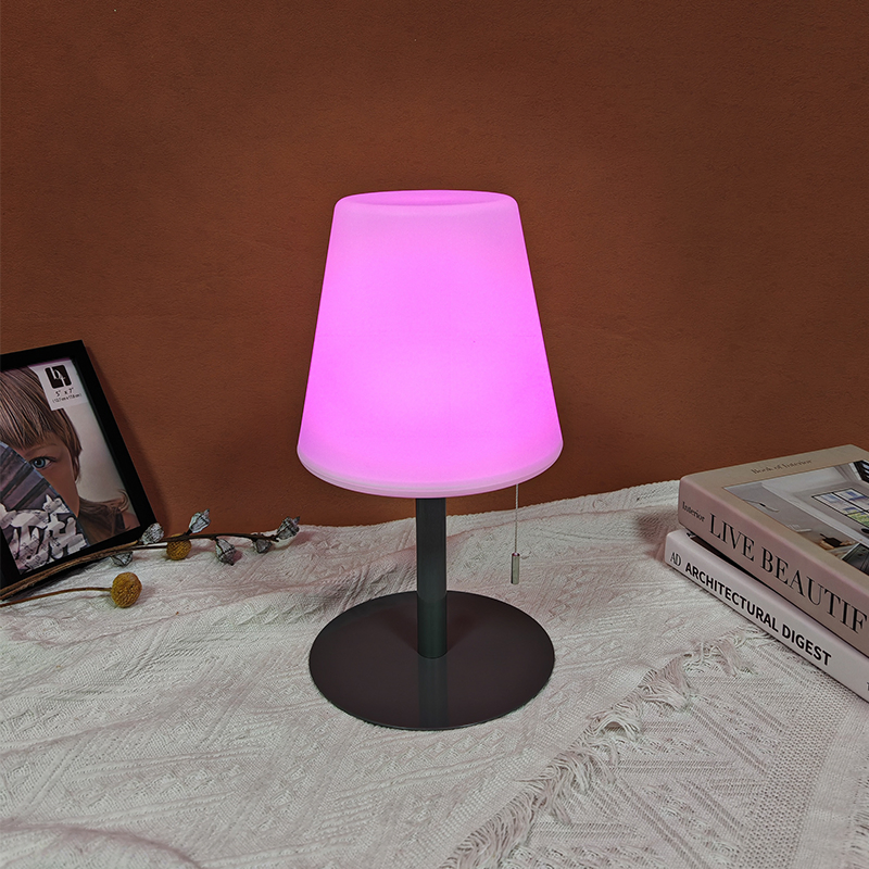 Pull Switch Modern Bedside LED Table Lamp with Adjustable Brightness and Touch Control