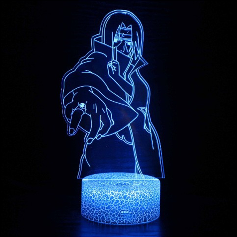 Anime 3D Acrylic Room Decor Bedside Remote Powered LED Night Lava Lamp
