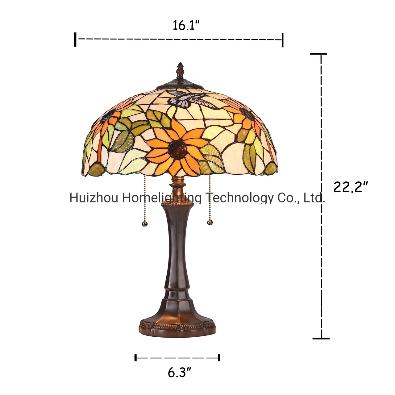 Jlt-1622 Stained Glass Tiffany Table Lamp