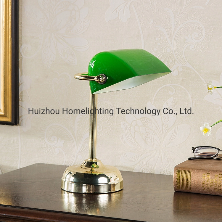 Jlt-1783 Touch Dimming Green Shade Banker Table Desk Lamp