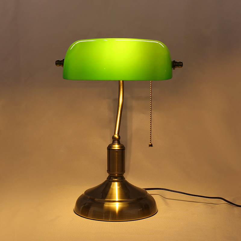 Modern Vintage Banker Lamp Classic Desk Light