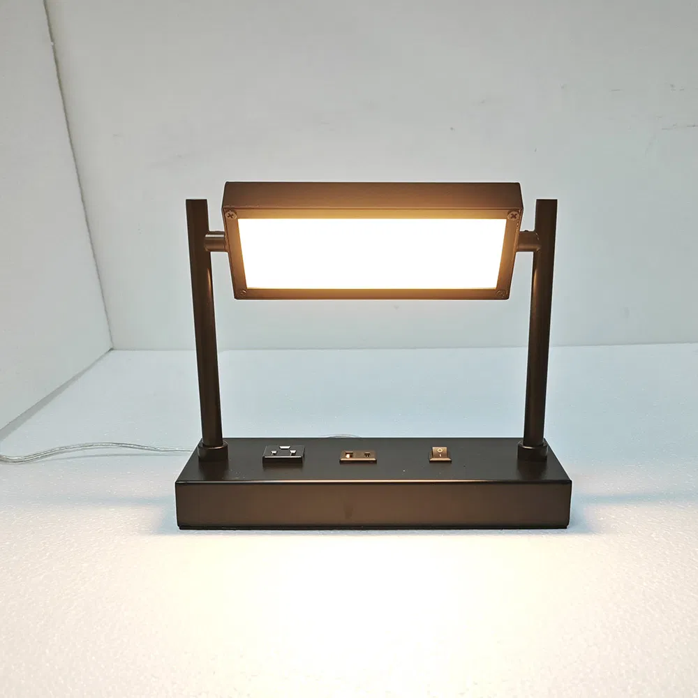 Hampton Inn by Hilton Kinetic Scheme Room, 1 King Bed, Accessible, Reading Table Side Task Lamp Integrated LED with USB Ports