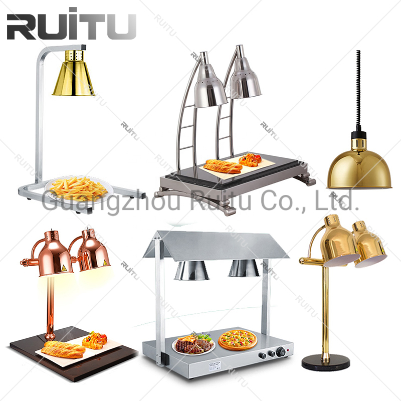 Talheres Metal Stainless Steel Food Warmer Carving Station Rechaud Kitchen Dining Hotel Restaurant Steak Dinnerware Sets Electric Catering Buffet Infrared Lamp