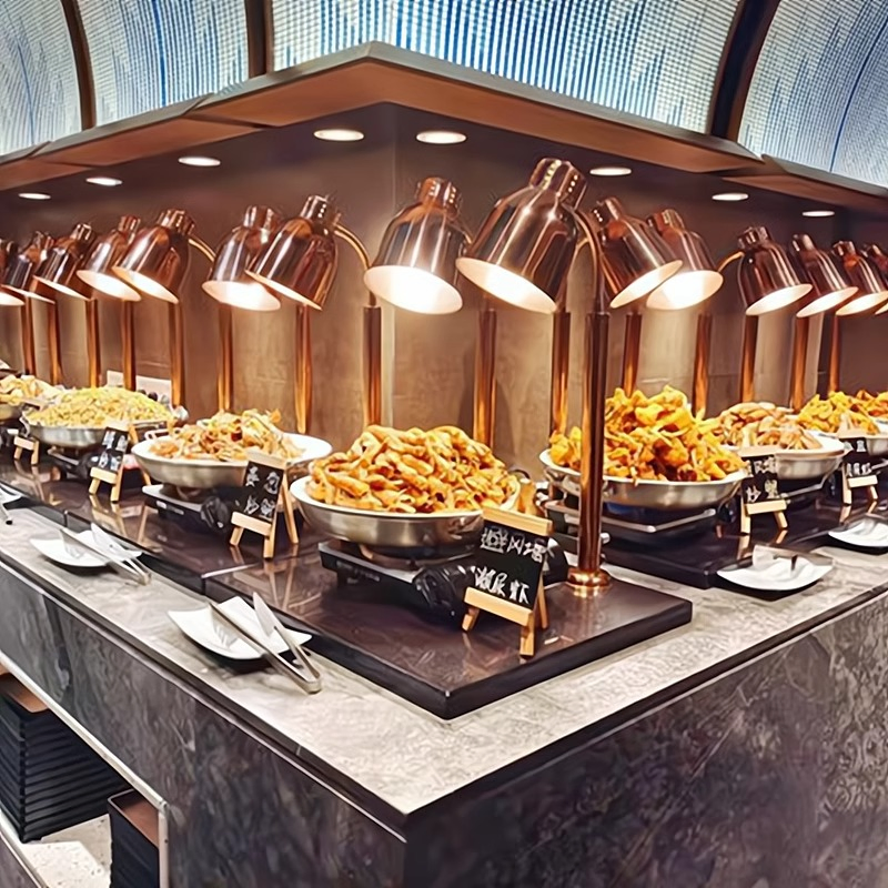 Commercial Household Restaurant Supplies Portable Buffet Infrared Lamps with Basket Electric Head Food Warmer Heat Lamp