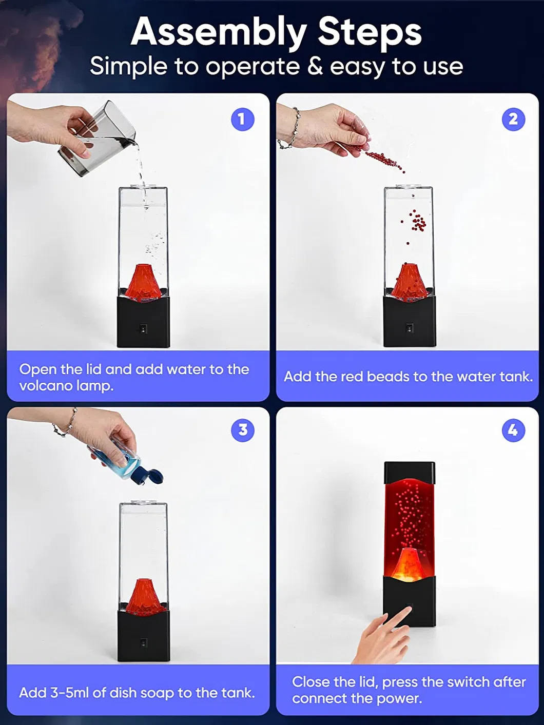 Gifts Table Room Aquarium Lava Night Light LED Jelly Fish Lamp