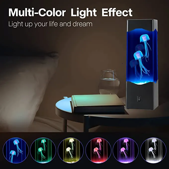 Gifts Table Room Aquarium Lava Night Light LED Jelly Fish Lamp