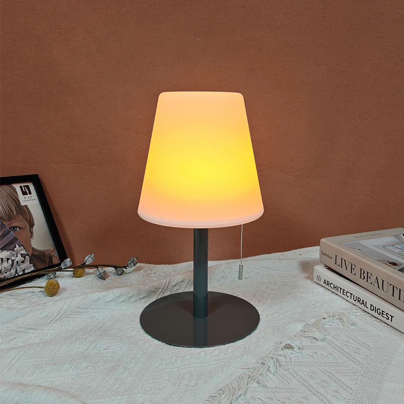 Pull Switch Modern Bedside LED Table Lamp with Adjustable Brightness and Touch Control