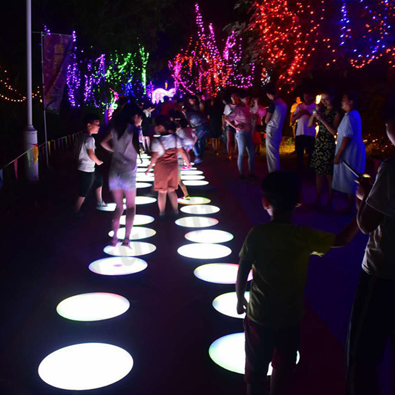Amusement Park LED Dance Floor Piano RGB Customized Size Dance Floor LED Round Floor Light