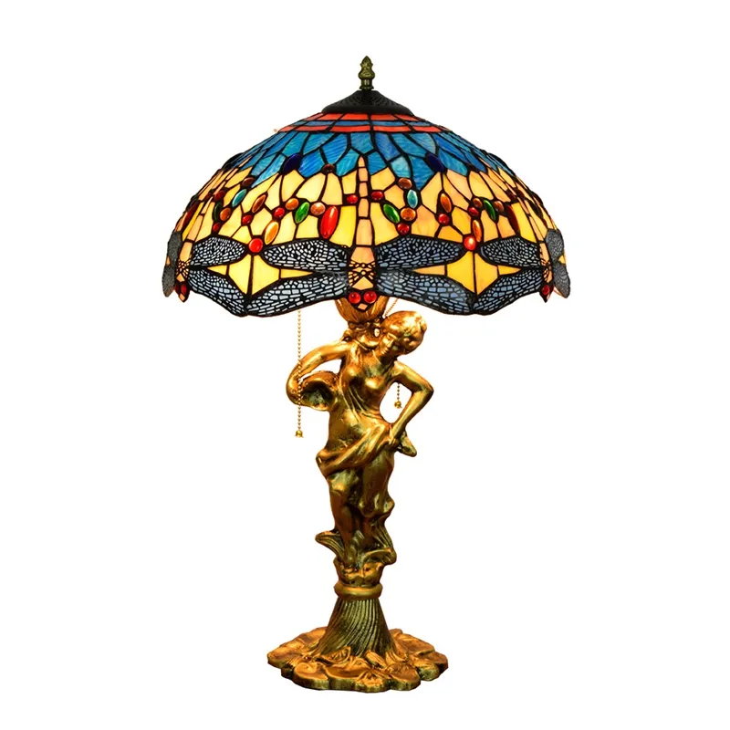 Tiffany Style Banker Lamp 3