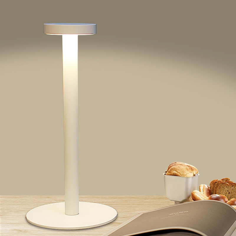 LED Big I T Shape Reading Book Light Eye Protection White Aluminium Metal Lighting Desk Lamps for Living Room Bed Room Bedside Decoration USB Rechargeable