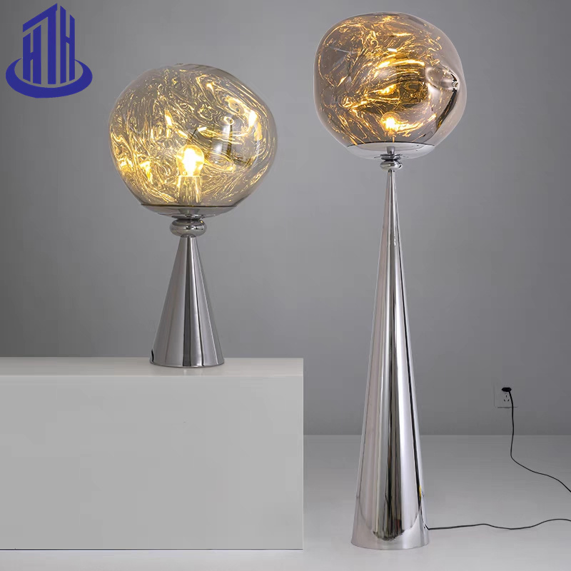 Metal Acrylic PVC Lava Flame Modern Cool Conical Floor Lamp (2052)