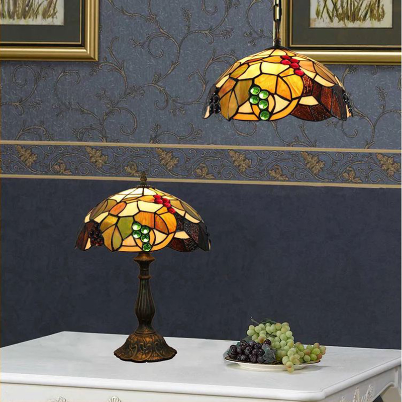 30cm Tiffany Table Lamp European Bedroom Bedside Table Light (WH-TTB-40)