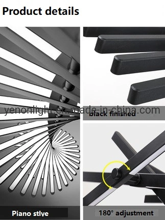 Piano Key Lamp Body Design Fishbone Style LED Iiron Pendant Light