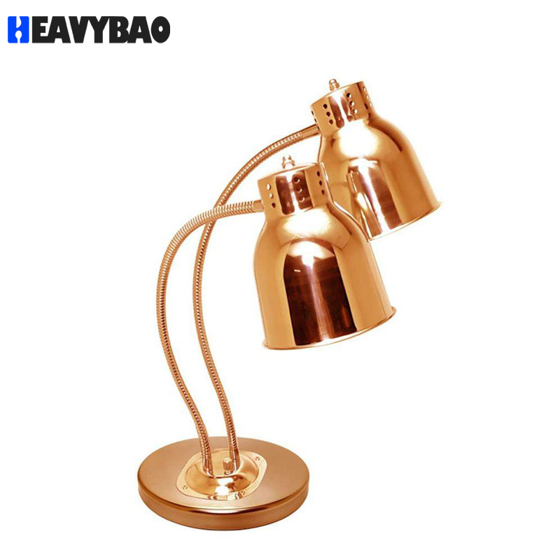 Heavybao Rose Gold Heat Food Warmer Table Lamp for Buffet Restaurant