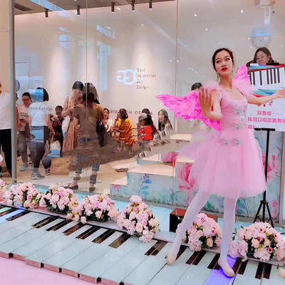 LED Piano Induction Floor Tile Lamp Foot Stepping on Floor Lamp Interactive Ground RGB Induction Brick Stage Light Music