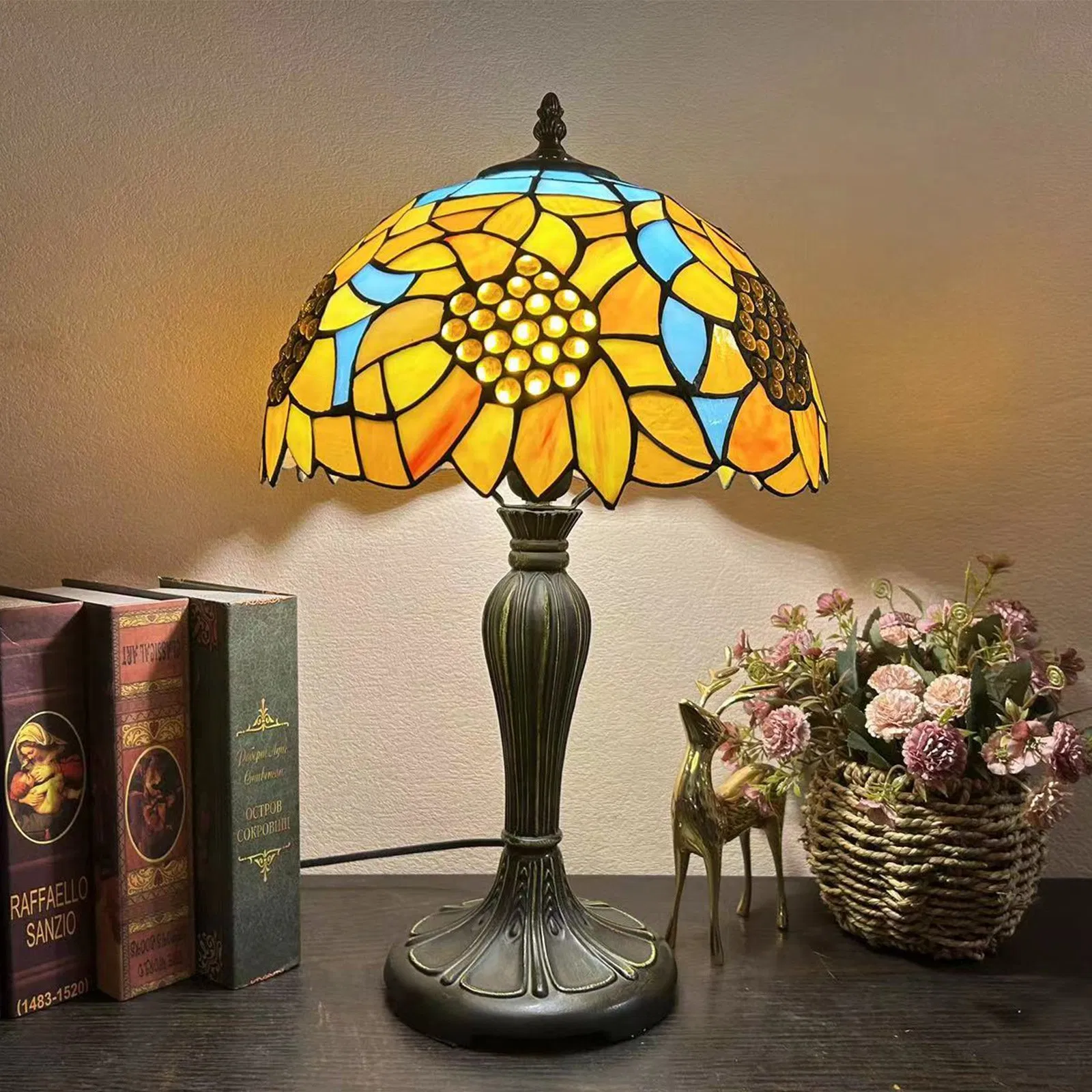 12 Inch Antique Stained Glass Tiffany Style Lamp Collection