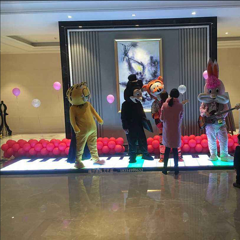 LED Piano Induction Floor Tile Lamp Foot Stepping on Floor Lamp Interactive Ground RGB Induction Brick Stage Light Music