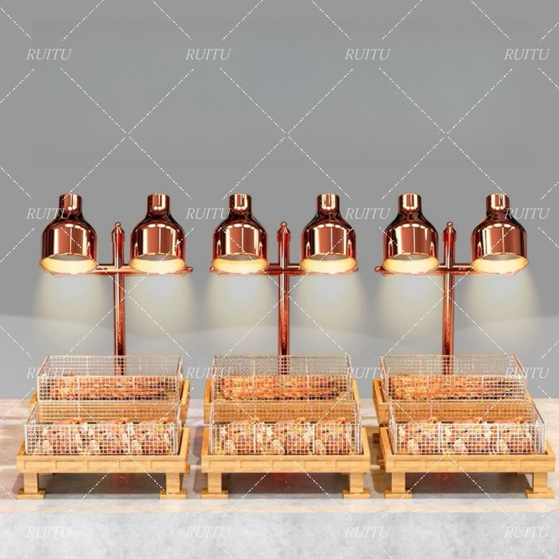 Commercial Household Restaurant Supplies Portable Buffet Infrared Lamps with Basket Electric Head Food Warmer Heat Lamp