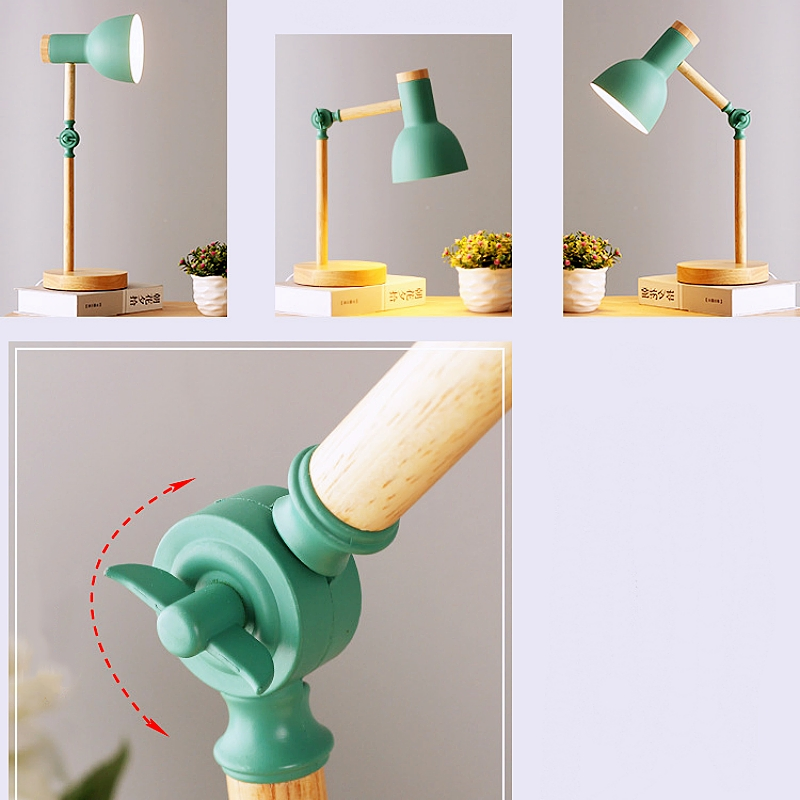 Swing Arm Desk Lamp, Wood Adjustable Gooseneck Table Lamp, Modern Architect Desk Light