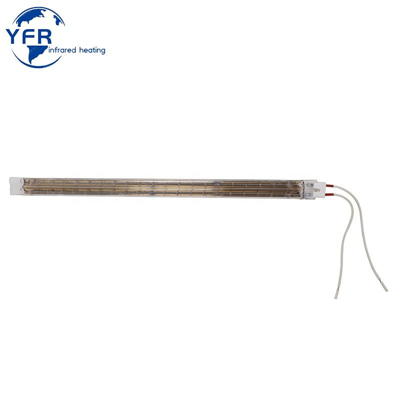 Factory Gold Buffet Plated Halogen Heating Twin Tube IR Heat Lamp Double Tubes Infrared Heating Lamp
