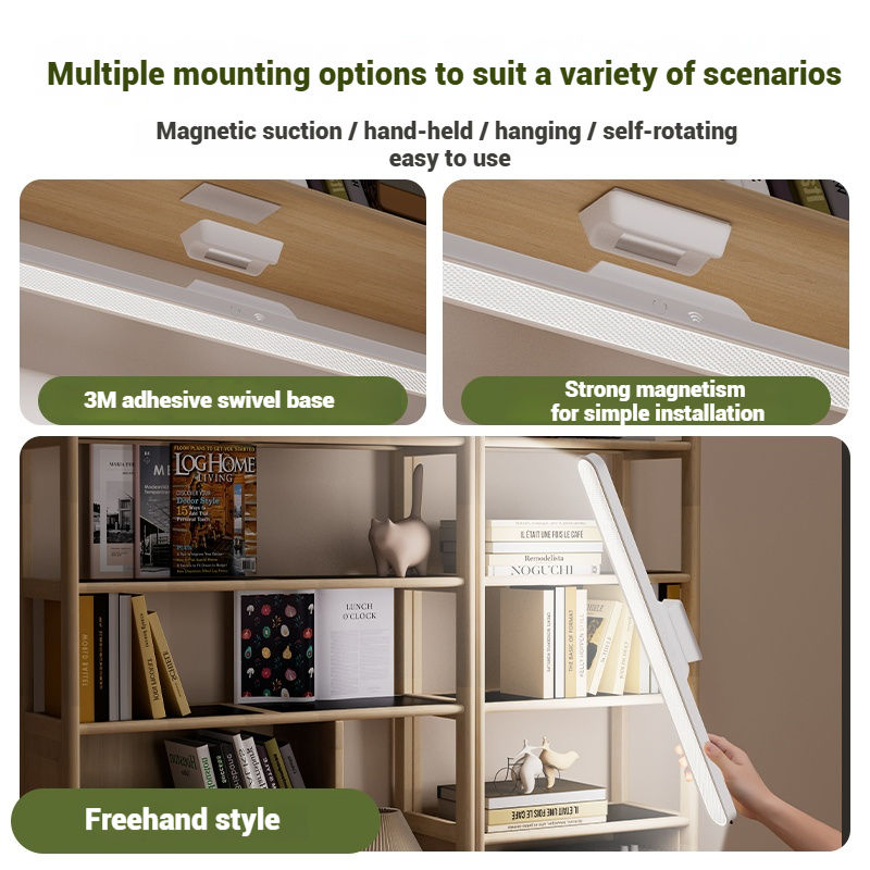 Morch USB Charging Remote Control Three Color Temperatures 120oma LED Study Desk Lamp Portable Magnetic Reading Table Lamp