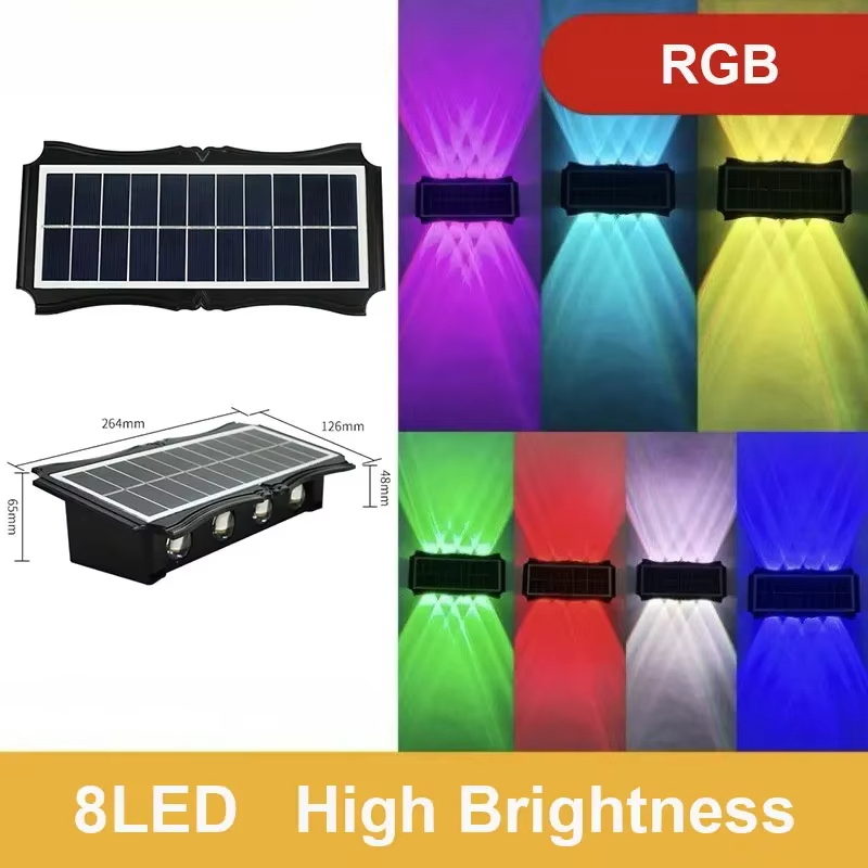 Luzes de Segurança LED ao Ar Livre Sem Fio para Pátio, Luzes de Caminho Solares à Prova d'Água, Luzes de Parede Solares, Luzes de Jardim Solares