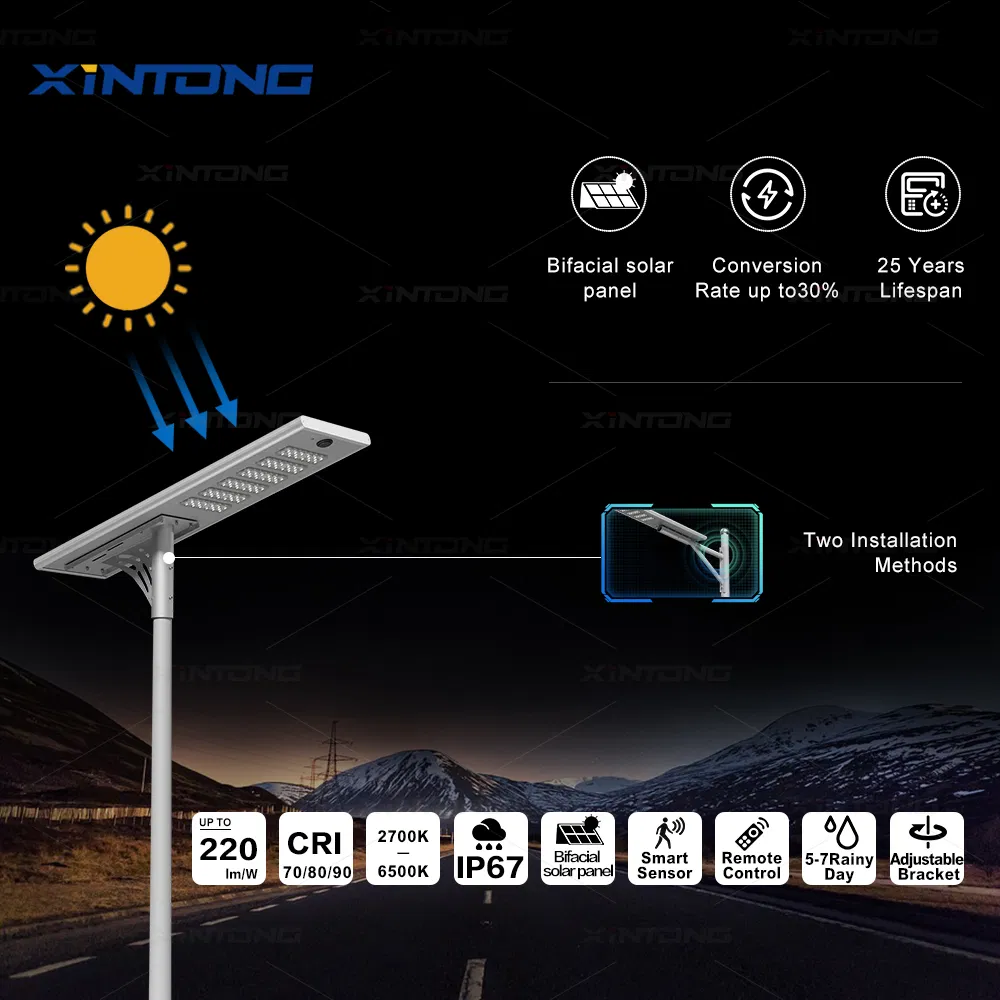 Iluminação de Rua LED Solar Integrada em Tudo, ODM, Economizadora de Energia, à Prova d'Água IP67