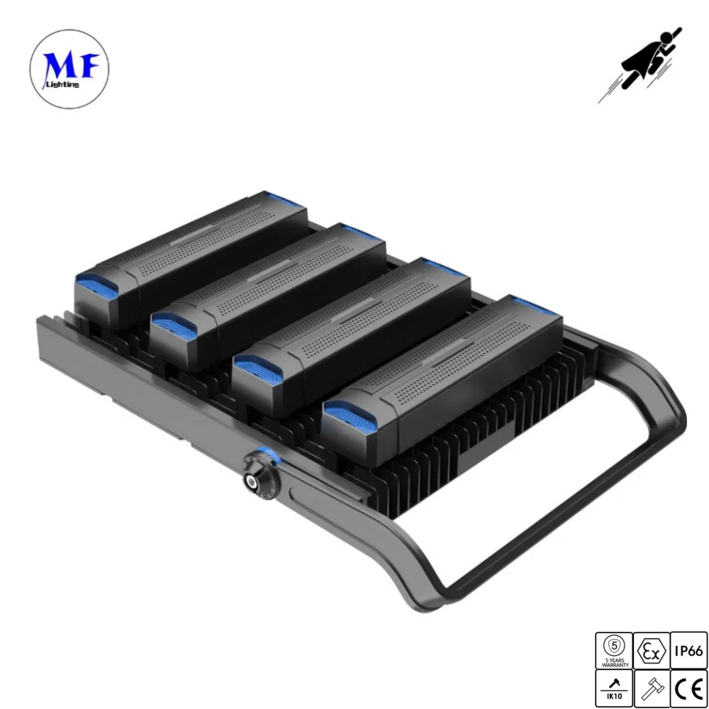 Módulo de Alta Potência 250W 500W 1000W 1250W 1500W Ik10 IP66 Luz de Inundação LED à Prova d'Água para Exterior para Esportes de Tênis Luz de Estádio para Campo de Futebol e Futebol
