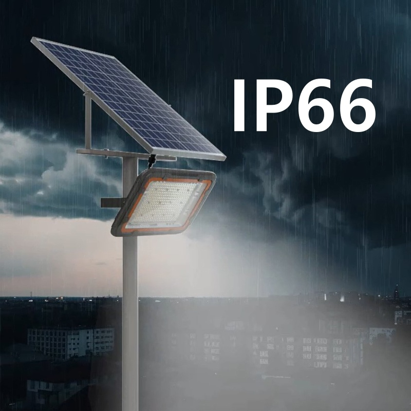 Lâmpadas LED de Inundação Profissional com Energia Solar Light Messenger ABS 100W 200W Iluminação Externa Estádio Estacionamento Jardim LED 300W Luz de Inundação Solar com Painel