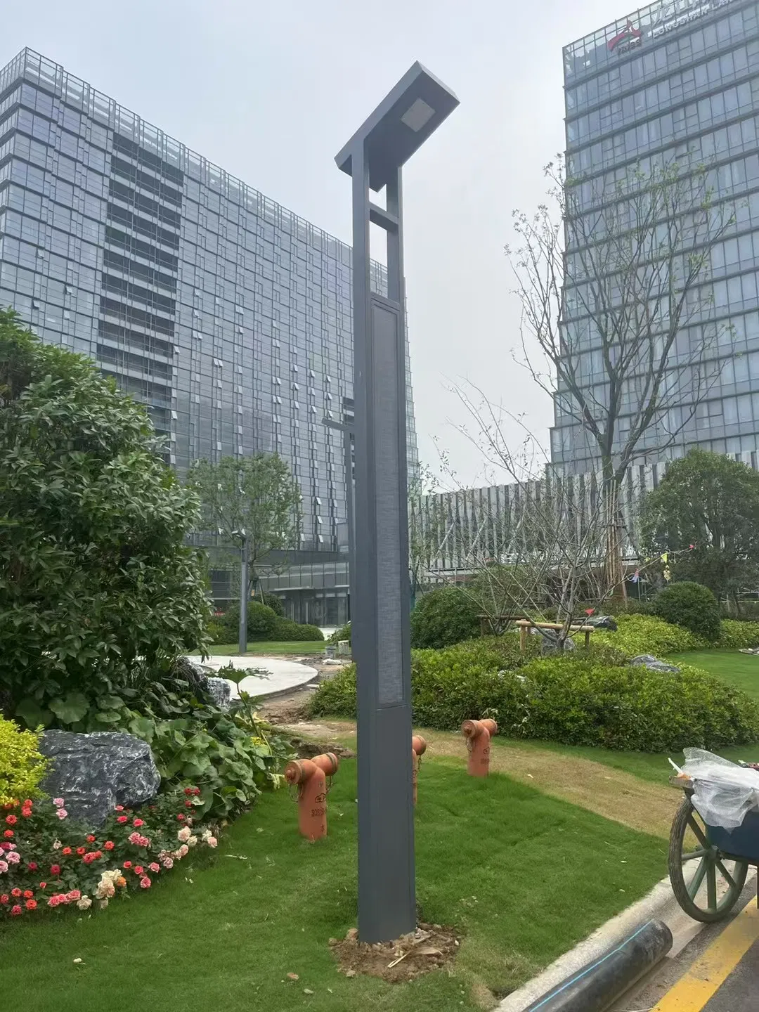 Iluminação de Rua Solar de Alto Pólo com Alturas Ajustáveis para Paisagens