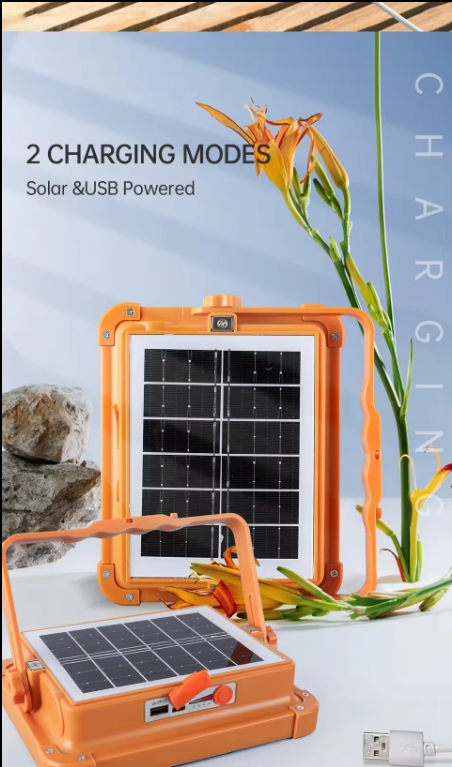 Lanterna de Emergência Portátil para Exterior Recarregável Multifuncional à Prova d'Água com Luzes de Movimento Solar