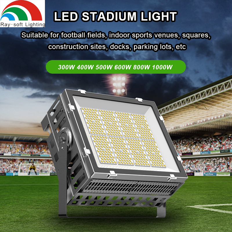 400/500/1000W LED Playground ao Ar Livre Alta Brilho Alumínio Alto Poste Impermeável IP66 Estádio Esportivo Luz de Inundação para Quadra de Tênis