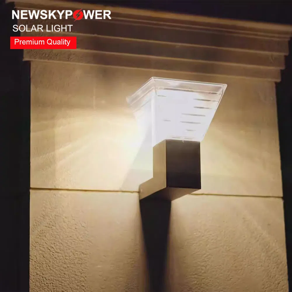 Melhor Vendedor Luz de Parede Solar 3000K 6000K IP65 Classificação de Impermeabilidade Adequada para Uso Externo em Todos os Climas em Pátios Caminhos