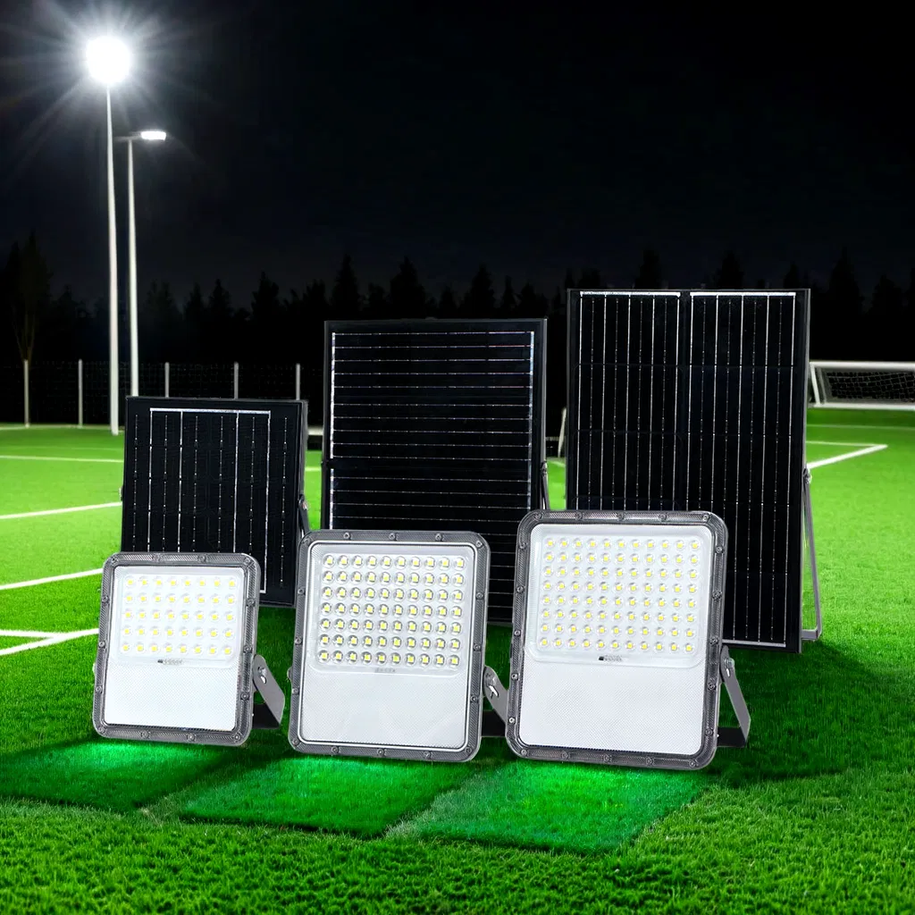 Produtos Inovadores Luzes LED Solares de Alta Qualidade com Sensor de Movimento 50W 100W 200W 300W Recarregáveis Inteligentes
