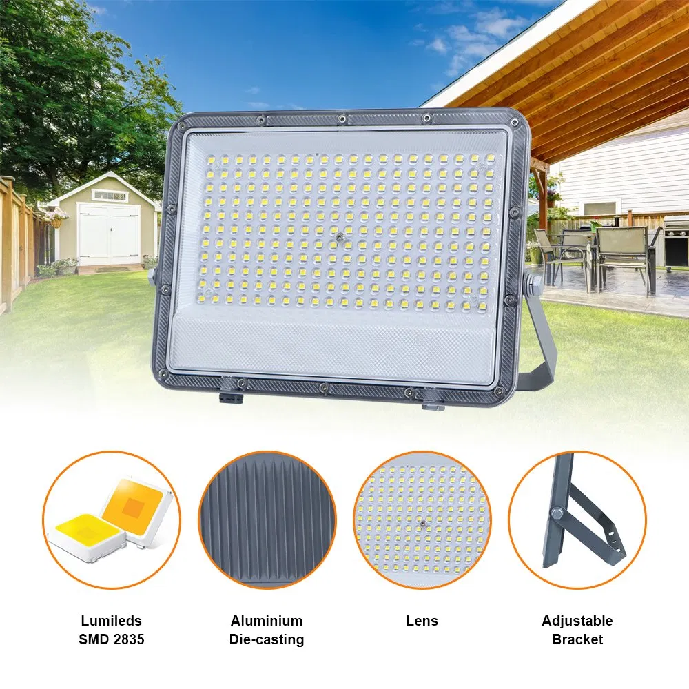 Luz de Parede LED de Alumínio à Prova d'Água de Alta Potência para Iluminação Externa IP65 30W 50W 100W 150W 200W 300W 400W 500W Luz de Estádio
