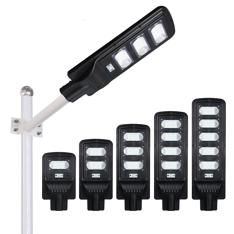 50W 100W 150W 200W Iluminação de Rua Solar LED Integrada Tudo em Um