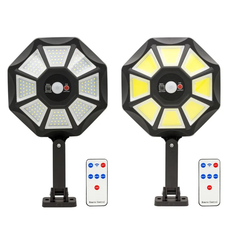 Luz de Inundação Solar Externa 6500K com Sensor de Movimento PIR de Radar Dimmable para Estacionamento com Dusk to Dawn